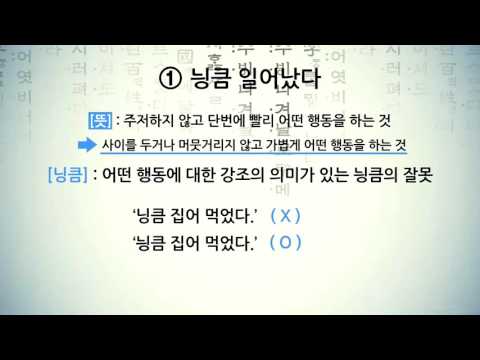 언어운사가 간다 48회 - 닁큼/닝큼