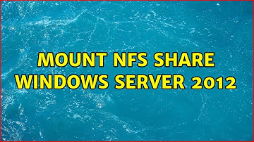 Mount NFS Share Windows Server 2012