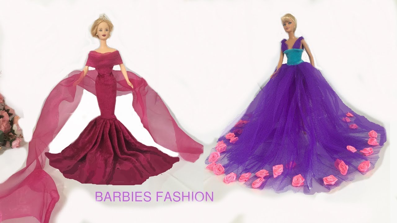 barbie wearing gown