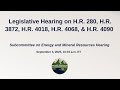 Legislative Hearing | Subcommittee on Energy and Mineral Resources