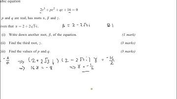 FMSP Revision: AQA FP2 January 2010 qn 3 Roots of Polynomials