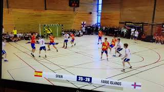 Faroe Islands u17 vs Spain u17 31-27 - last minutes with faroese commentary