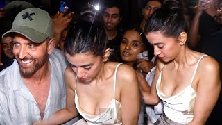 SHOCKING! Hrithik Roshan Laughs When GF Saba Azad MOBBED after Party