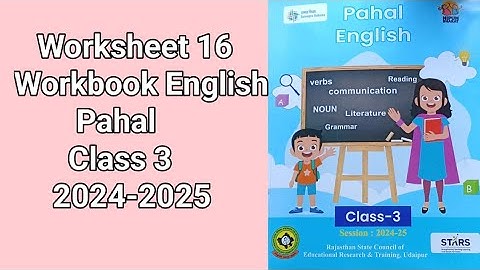 📍Worksheet 16 Class 3 English Workbook| Angreji ki Kaksha 3 ki Karyapustika|