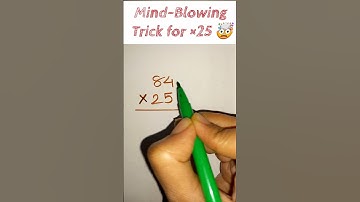 84 × 25 in seconds! 💯 Easy mental math trick 🔢 #maths #shorts #mathstricks #study #multiplyby25