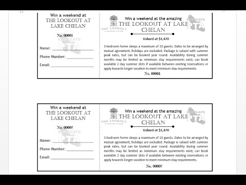 How to easily make custom numbered Raffle Tickets with MS Word and MS Excel