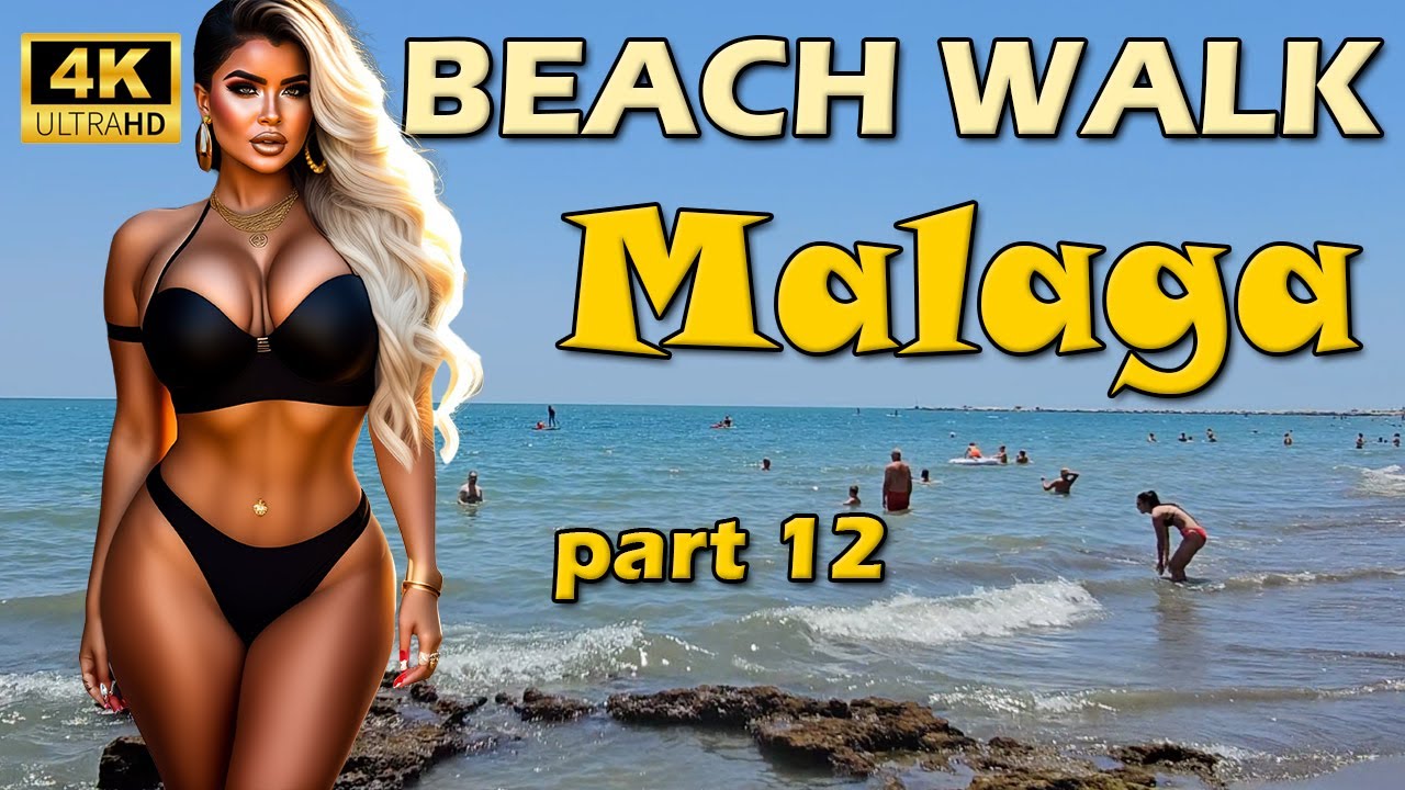 MALAGA BEACH WALK Part 12 Huelin Playa San Andres SPAIN Summer 2023 