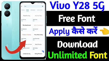 vivo y28 5g free font style change kaise kare | how to change font style on vivo y28 5g