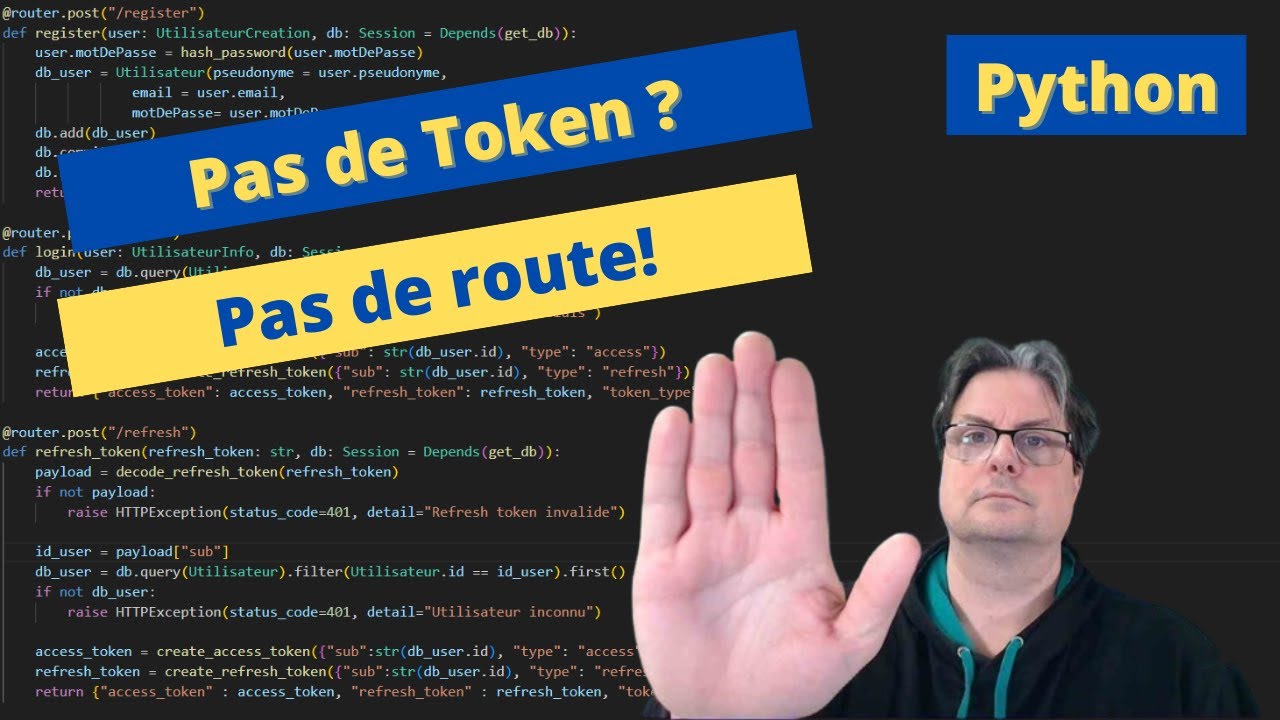 Python et FastAPI : 4. Tokens JWT - YouTube