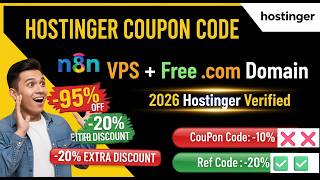 Hostinger n8n Hosting Coupon Code. Best VPS n8n Deal
