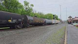 Norfolk Southern #4544 leads a 133 car manifest at Lewistown, PA (04/25/2024)