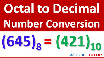 Octal to Decimal Number conversion Method -