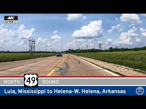 U.S. Route 49: Lula to Helena - Mississippi/Arkansas | Drive America's Highways 🚙