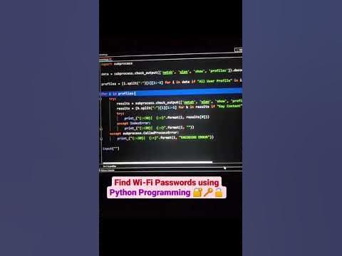 wifi password || wifi || python wifi pass crack || password - YouTube