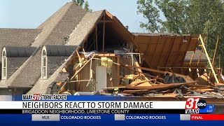 Neighbors react to tornado damage in Brigadoon community