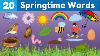20 Springtime Words for Kids 🌈| ESL Spring Vocabulary Lesson with Pictures & Pronunciation