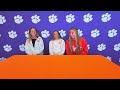 Kayla MacLeod, Bridget Babcock, and Paris Masaracchia of Clemson lacrosse 