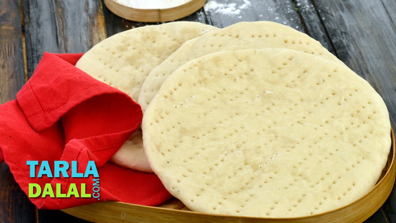 Basic Pizza Base Homemade Pizza Base Recipe In Oven By Tarla Dalal Youtube