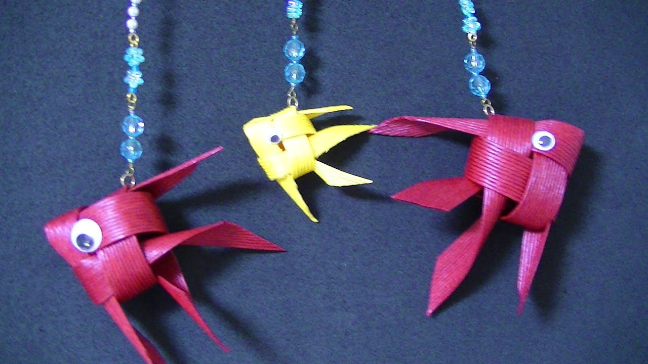 Paper Craft Fish ペーパークラフト 金魚の作り方 Youtube