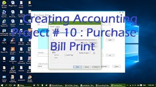 Creating Accounting Project # 10 : Purchase Bill Print