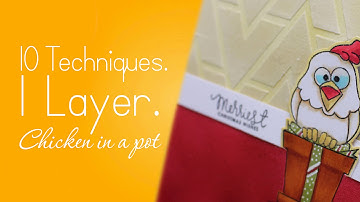 Tutorial: 10 CARDMAKING TECHNIQUES, 1 LAYER CARD!!