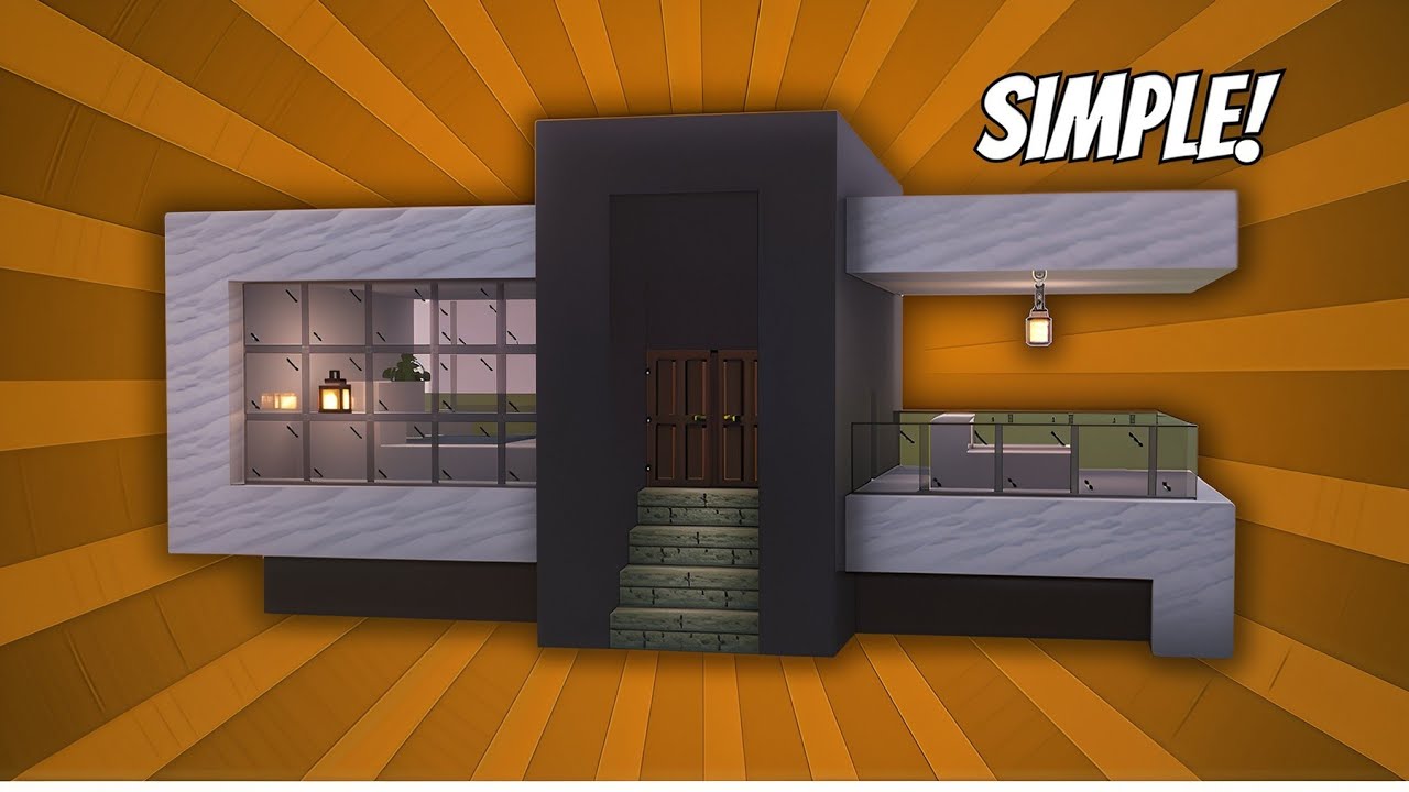 Minecraft SUPER Easy Tutorial Modern House | Simple Step By Step ...