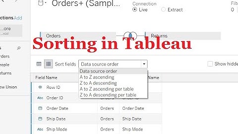 Sorting in Tableau