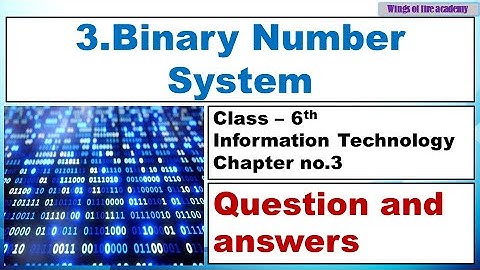 3.Binary Number System question and answers | Class 6 Information Technology Lesson no.3 exercise
