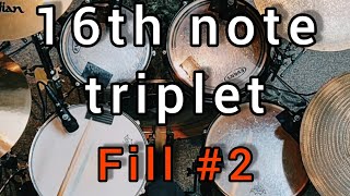 Drum lesson | 16th note triplets fill #2 - Ariel Kasif
