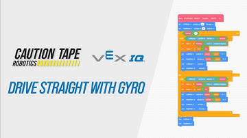 How to make a robot drive straight with VEX IQ gyro using VEXcode blocks