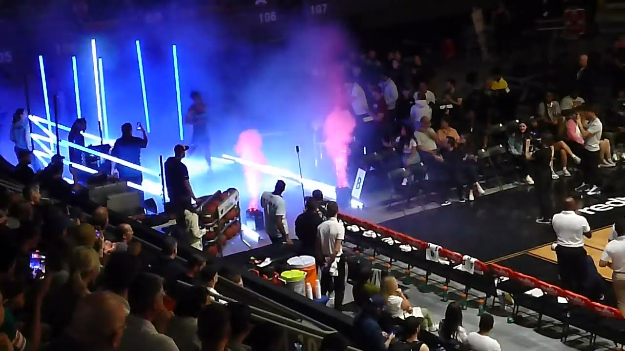 The 2023 Montreal Alliance CEBL basketball team is introduced prior to season opener vs. Niagara
