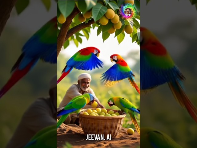 तीनों तोते और किसान #ai #shorts #ytshorts