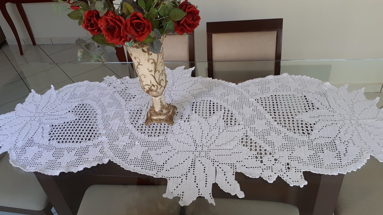 Caminho de mesa Natalino Parte 12/16 #crochefile