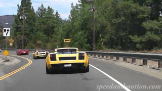 Following two Lamborghini Gallardos through tunnels - turn it up LOUD!!!!