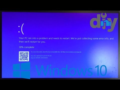 microsoft windows 10 blue screen of death bsod fix youtube