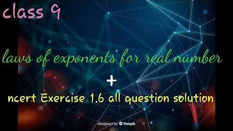 Laws of exponents for real number and ncert ex-1.6 solution /maths 9th/#gauravonlineclasses