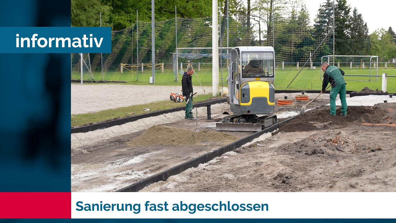 Sportplatz Ruhland - Sanierung fast abgeschlossen