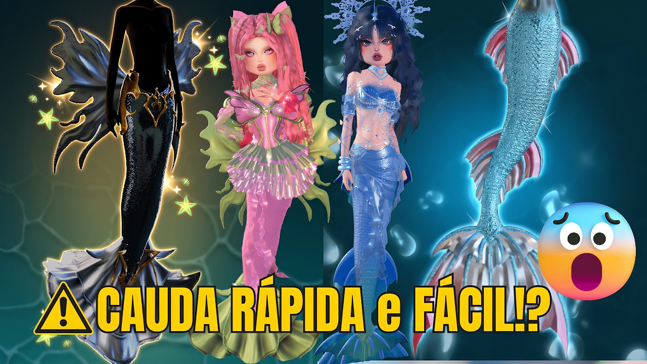 COMO CONSEGUIR AS CAUDAS DE SEREIA NO DRESS TO IMPRESS! (FÁCIL E RÁPIDO ...