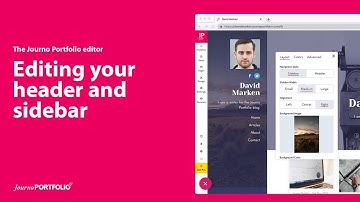 Editing your header and sidebar navigation on Journo Portfolio