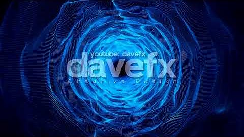 DAVE FX - 3D Blue  Organic Wavy Tunnel Abstract Animation Background Backdrop