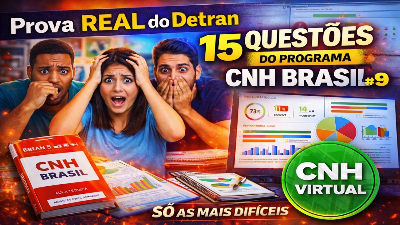 PROVA REAL CNH BRASIL DO DETRAN, AS MAIS DÍFICEIS E MAIS COBRADAS #9 ASSISTA AGORA