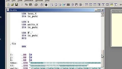 6502 Assembly Program to Calculate Fibonacci Series.