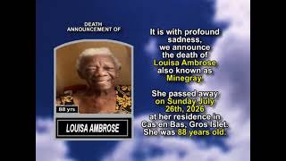 Louisa Ambrose Short Obituary