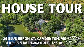 Camdenton MO Lakefront Home | 5 Beds, Private Dock & 195 Ft Lake Frontage