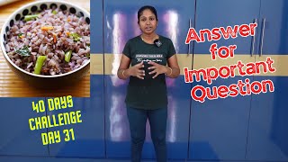 40 Days Weight Loss Challenge Day 31 | **Answer for Very Important Question