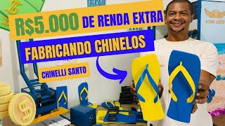 MÁQUINA de fazer CHINELOSs, RENDA EXTRA em casa  MINI FÁBRICA de CHINELOS