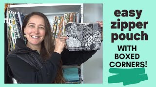 How to sew a zipper pouch with boxed corners
