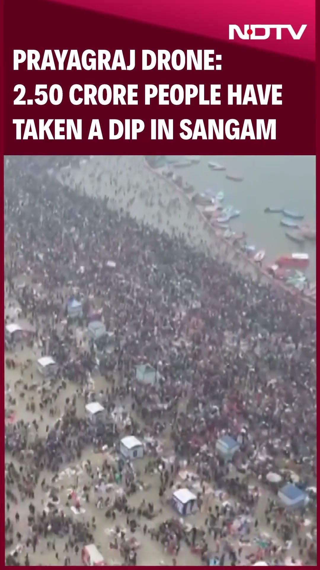 Over 2.50 Crore Devotees Take Holy Dip at Triveni Sangam During Maha Kumbh 2025