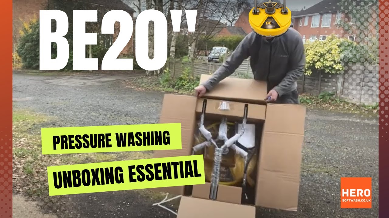 BE 20” surface cleaner UNBOXING and Assembly. Pressure Washing Essential