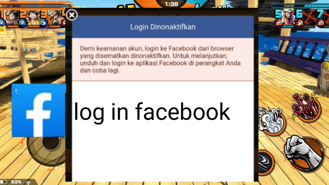 Demi keamanan akun, login ke facebook dari browser yang disematkan dinonaktifkan. untuk melanjutkan,